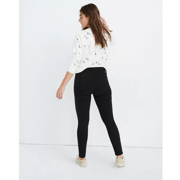NEW Madewell 9 Inch Mid-Rise Skinny Jean Black Lunar Wash Women's Size 23 Petite - Picture 2 of 12